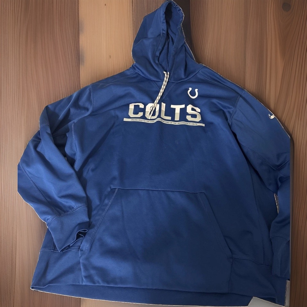 Nike Indianapolis Colts Hoodie Mens 3XL Blue Therma-Fit NFL On Field
